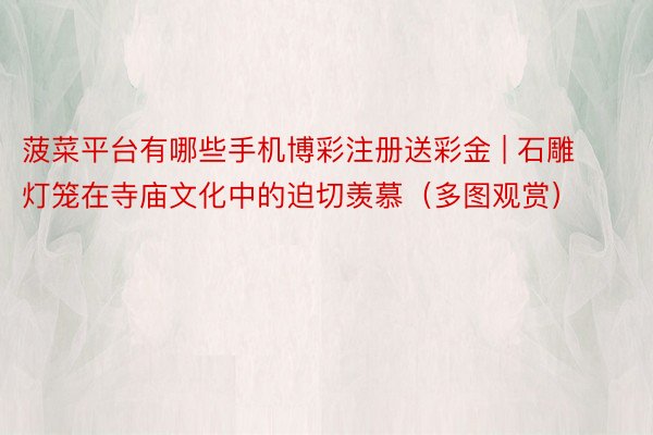 菠菜平台有哪些手机博彩注册送彩金 | 石雕灯笼在寺庙文化中的迫切羡慕（多图观赏）